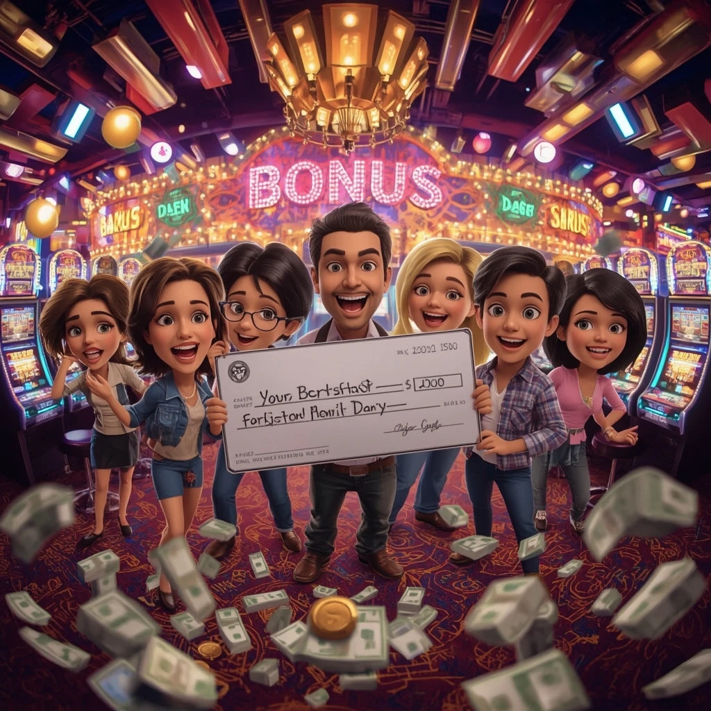 bonus dans les mains d'un homme au CASINO EAGLES