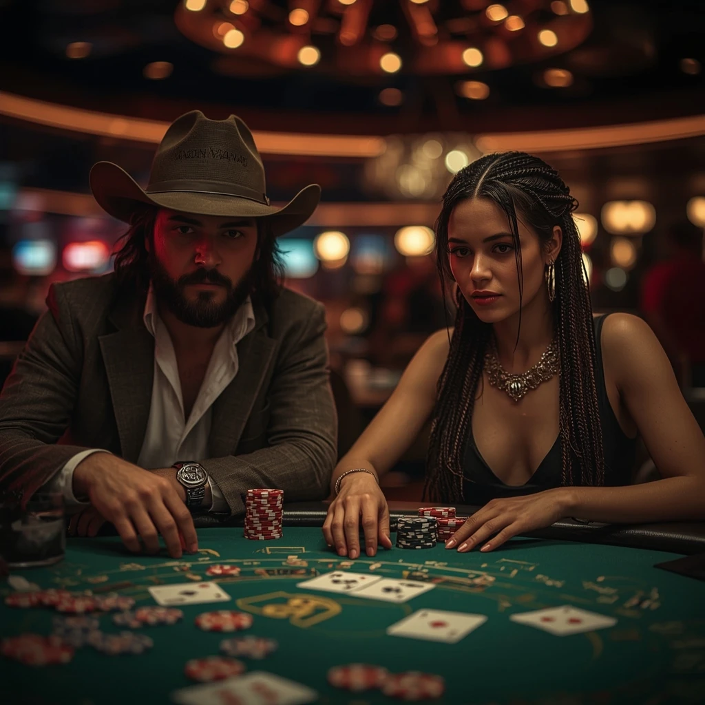 photo de deux joueurs de poker CASINO EAGLES